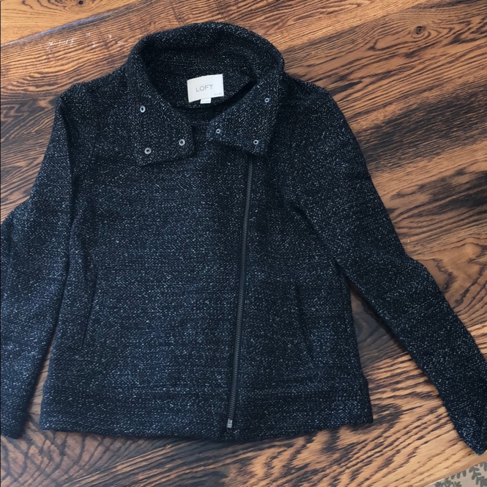 LOFT black twill jacket